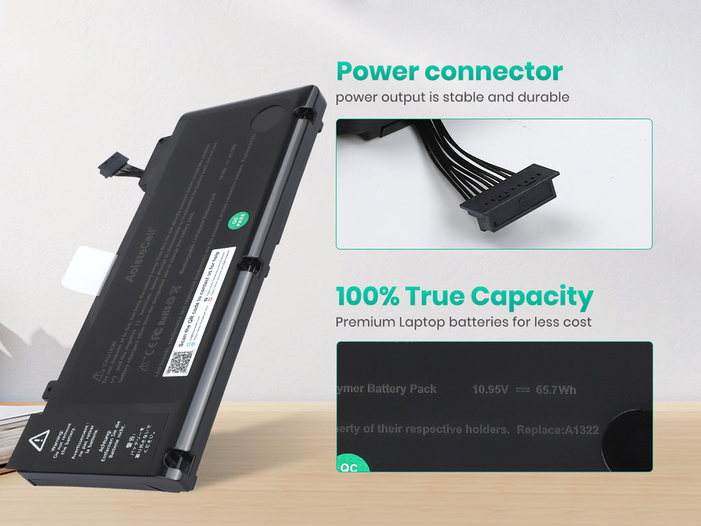 65.7Wh A1322 Battery for Apple MacBook Pro 13 Inch A1278 EMC 2326* EMC 2555*