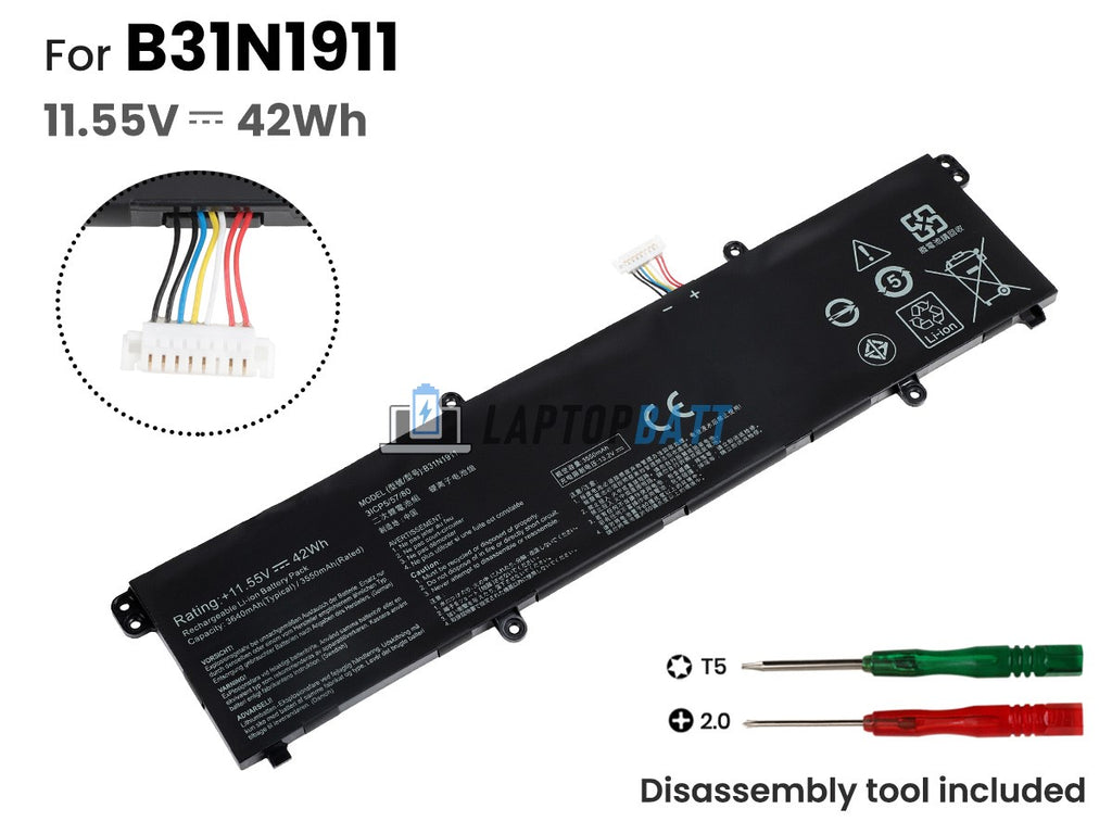 42Wh Battery for Asus B31N1911 VivoBook 14 A1402ZA F1402ZA M1402IA VivoBook 15 F1502ZA