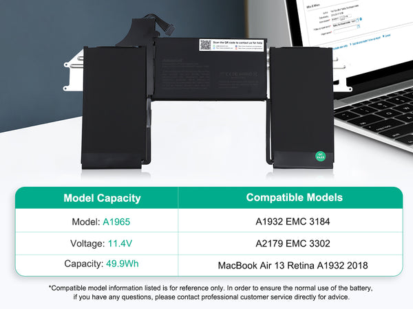 4379mAh Apple A1965 Battery for MacBook Air 13 Inch A1932 | LaptopBatt
