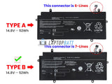 52Wh Battery for Toshiba PA5136U-1BRS 14.8V 4 Cells