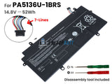52Wh Battery for Toshiba PA5136U-1BRS 14.8V 4 Cells