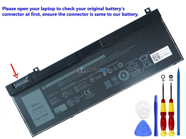 Battery for Dell NYFJH (7.6V 64Wh vs 11.4V 97Wh, two connector types) Battery for Dell NYFJH (7.6V 64Wh vs 11.4V 97Wh, two connector types)