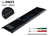 11.4V 86Wh Laptop_Dell 69KF2 battery