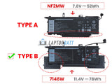 11.4V 78Wh Laptop_Dell NF2MW battery