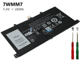 7.4V 28Wh Laptop_Dell 7WMM7 battery