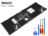 7.4V 32Wh Dell 9MGCD battery