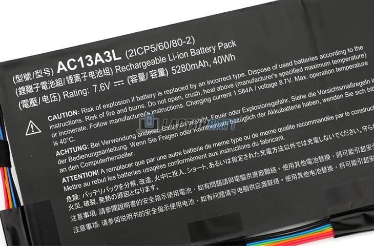 7.6V 5280mAh Acer AC13A3L battery