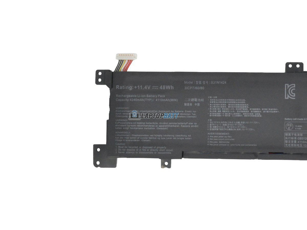 11.4V 48Wh Asus B31N1424 battery