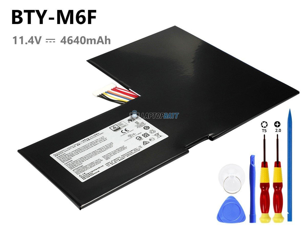 11.4V 4640mAh MSI BTY-M6F battery