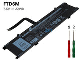 7.6V 22Wh Laptop_Dell FTD6M battery