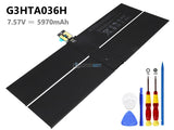 7.57V 45.2Wh Microsoft G3HTA036H battery