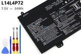 7.5V 34Wh Lenovo L14L4P72 battery