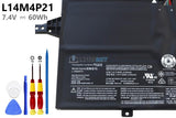 7.4V 60Wh Lenovo L14M4P21 battery