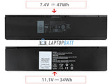 7.4V 47Wh Laptop_Dell LatitudeE7440 battery