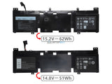 15.2V 62Wh Laptop_Dell 3V806 battery