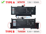 7.6V 52Wh Laptop_Dell N7HT0 battery