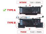 7.6V 52Wh Laptop_Dell NF2MW battery