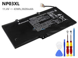 11.4V 43Wh HP NP03XL battery