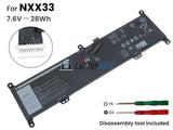 7.6V 28Wh Laptop_Dell NXX33 battery