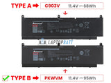 11.4V 95Wh Laptop_Dell C903V battery