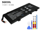 11.55V 61.6Wh HP SG03XL battery