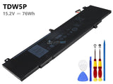 15.2V 76Wh Dell TDW5P battery