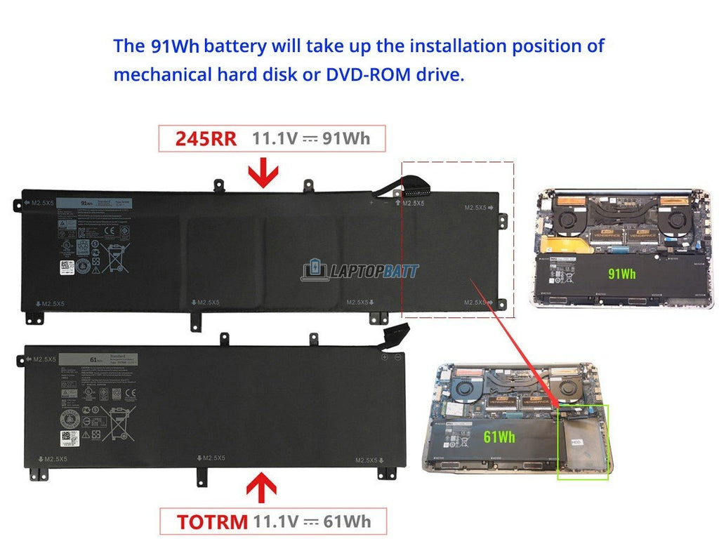 Dell Precision M3800 battery replacement