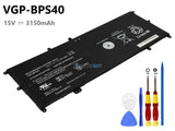 15V 3150mAh Sony VGP-BPS40 battery