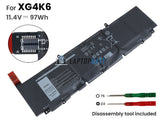11.4V 97Wh Laptop_Dell XG4K6 battery