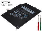 7.6V 34Wh Laptop_Dell YX0XH battery