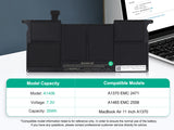 35Wh A1406 Battery for Apple MacBook Air 11 Inch A1370 EMC 2471 A1465 EMC 2558