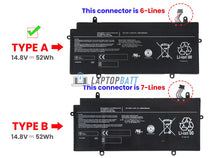 52Wh Battery for Toshiba PA5136U-1BRS 14.8V 4 Cells