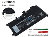 7.6V 38Wh Laptop_Dell 1FKCC battery