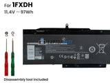11.4V 97Wh Laptop_Dell 3HWPP battery