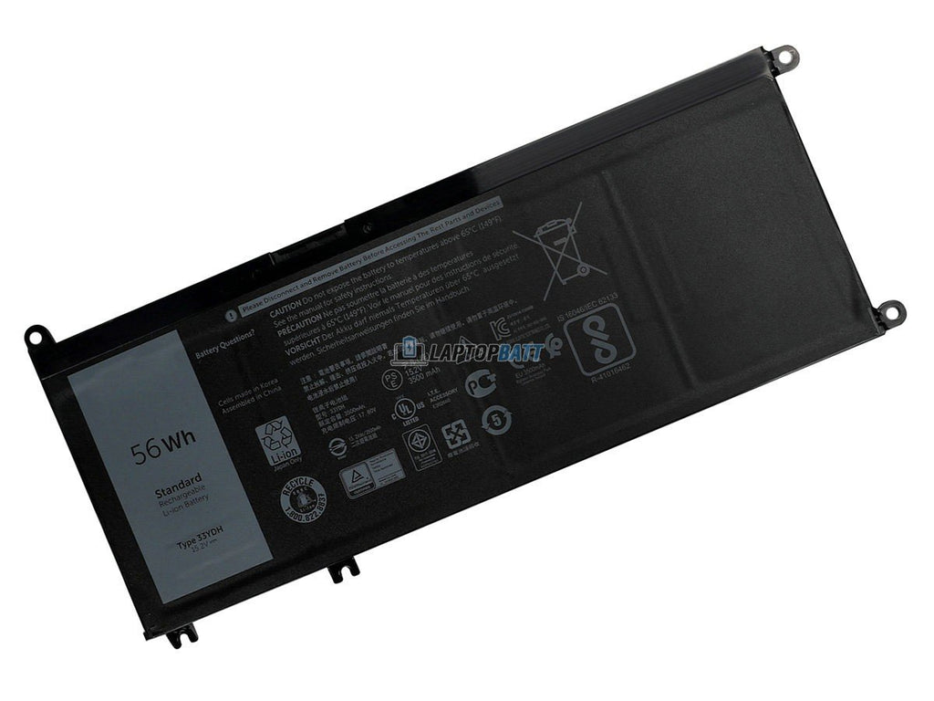 15.2V 56Wh Dell 33YDH battery
