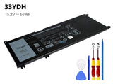 15.2V 56Wh Laptop_Dell 33YDH battery
