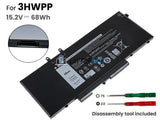 15.2V 68Wh Laptop_Dell 3HWPP battery