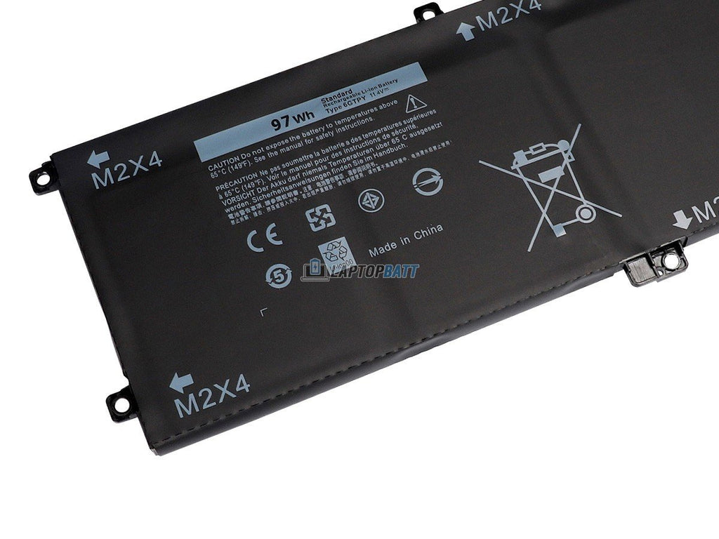 97WH 6GTPY Laptop Battery Compatible avec Dell XPS Tunisia
