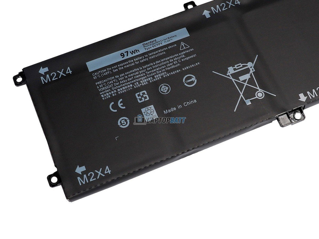 97Wh 6-Cell Replacement Battery For Dell XPS 15 9560 9570 9550 7590 Precision