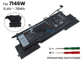 11.4V 78Wh Laptop_Dell NF2MW battery