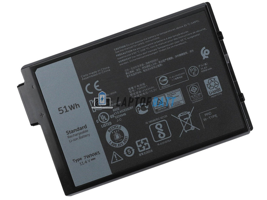 11.4V 51Wh Laptop_Dell 7WNW1 battery