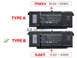 11.4V 42Wh Laptop_Dell 7FMXV battery