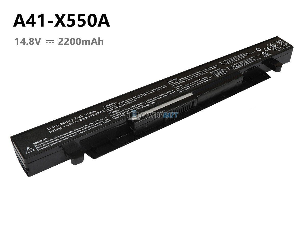 A41-X550A Laptop Battery Replacement for ASUS A41-X550 A41-X550A A450 P550  F550 k550 R510 X450 X550V A450C X550C X550A X550B X550D Y481C Y581C 