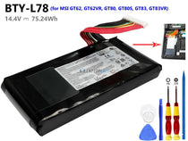 14.4V 75.24Wh MSI BTY-L78 battery