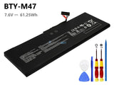7.6V 61.25Wh MSI BTY-M47 battery