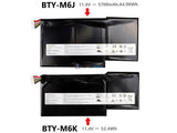 11.4V 5700mAh MSI BTY-M6J battery