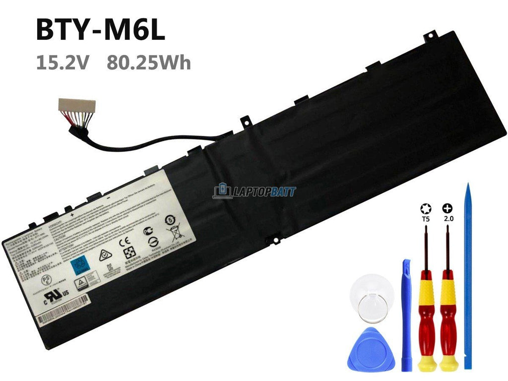 15.2V 80.25Wh MSI BTY-M6L battery