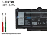 15.2V 64Wh Laptop_Dell GRT01 battery