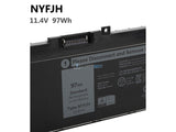 11.4V 97Wh Dell NYFJH battery with Type-A connector 