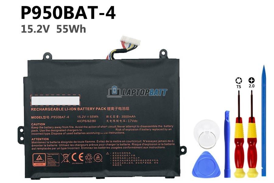 15.2V 55Wh Hasee P950BAT-4 battery